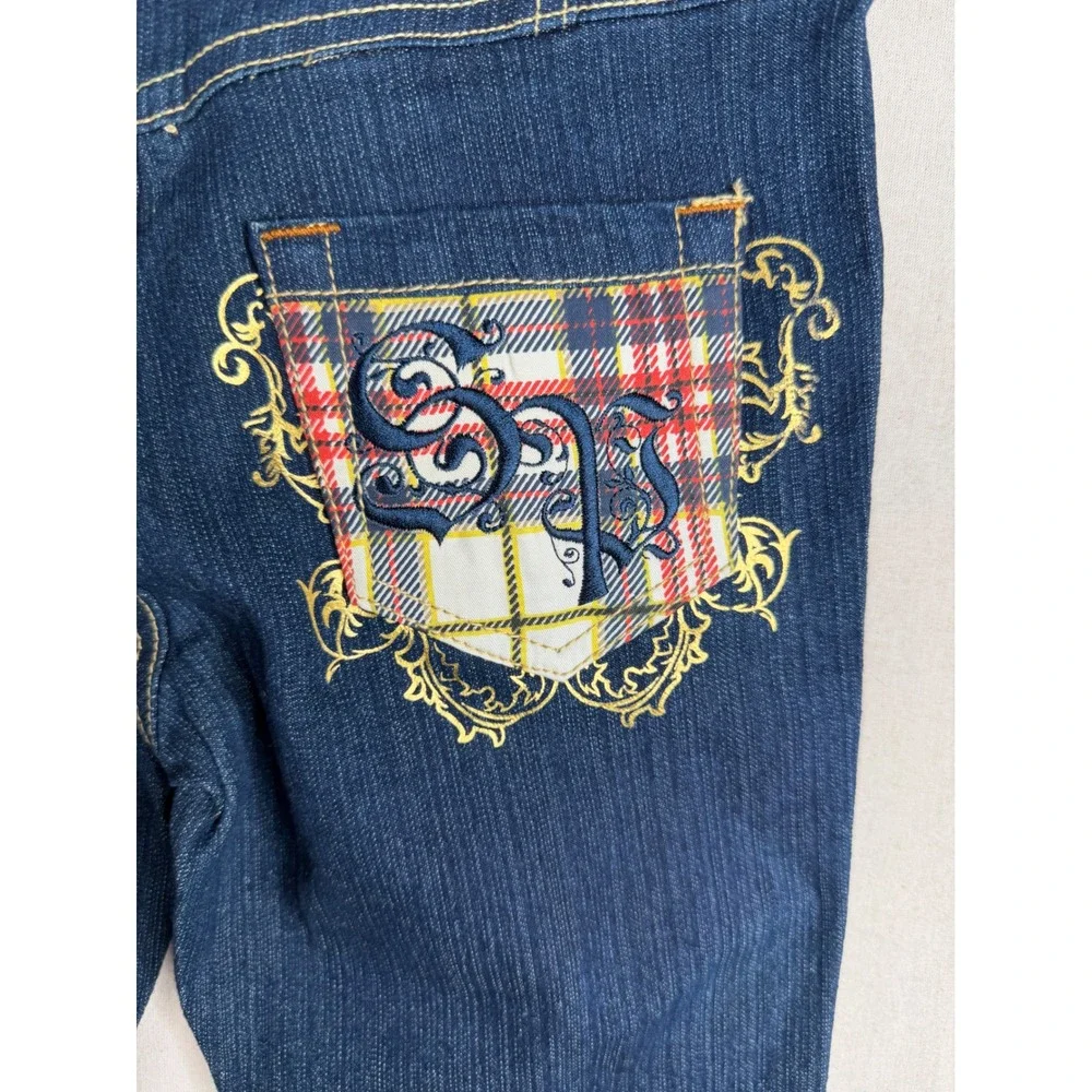 NWT South Pole High Waisted Corset Jeans size 10 Dark Blue Denim